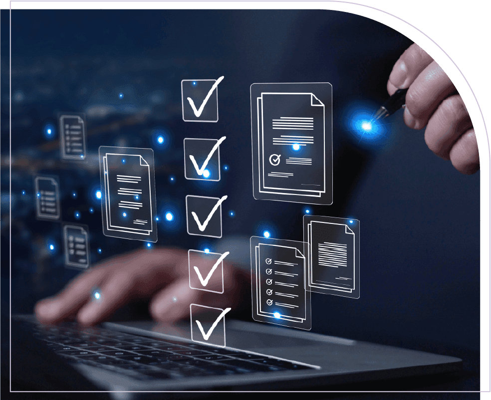 User reviewing digital approval workflows to strengthen PMO governance and compliance