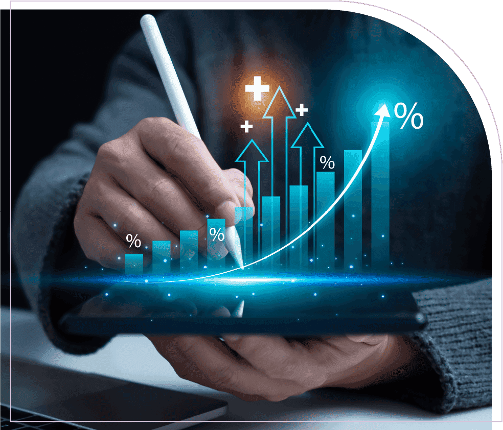 A professional analyzing metrics to track benefits realization