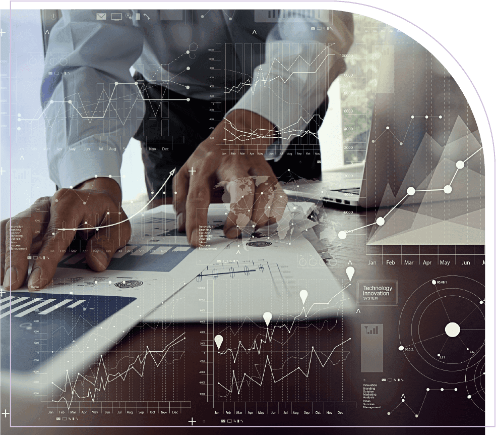 A business professional reviewing project portfolio reports