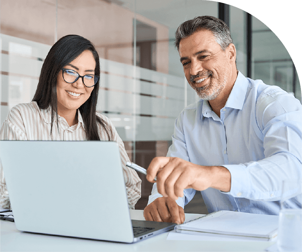 Team discussion in an office setting