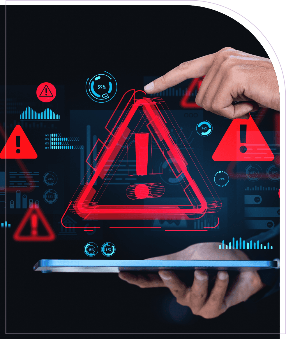 Digital warning indicators highlighting the risks of availability and suitability for resource allocation