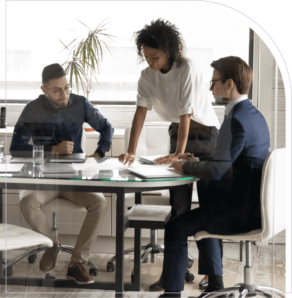 Team discussing about traditional service operations