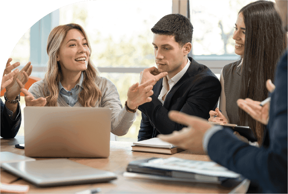 A team collaborating on portfolio optimization