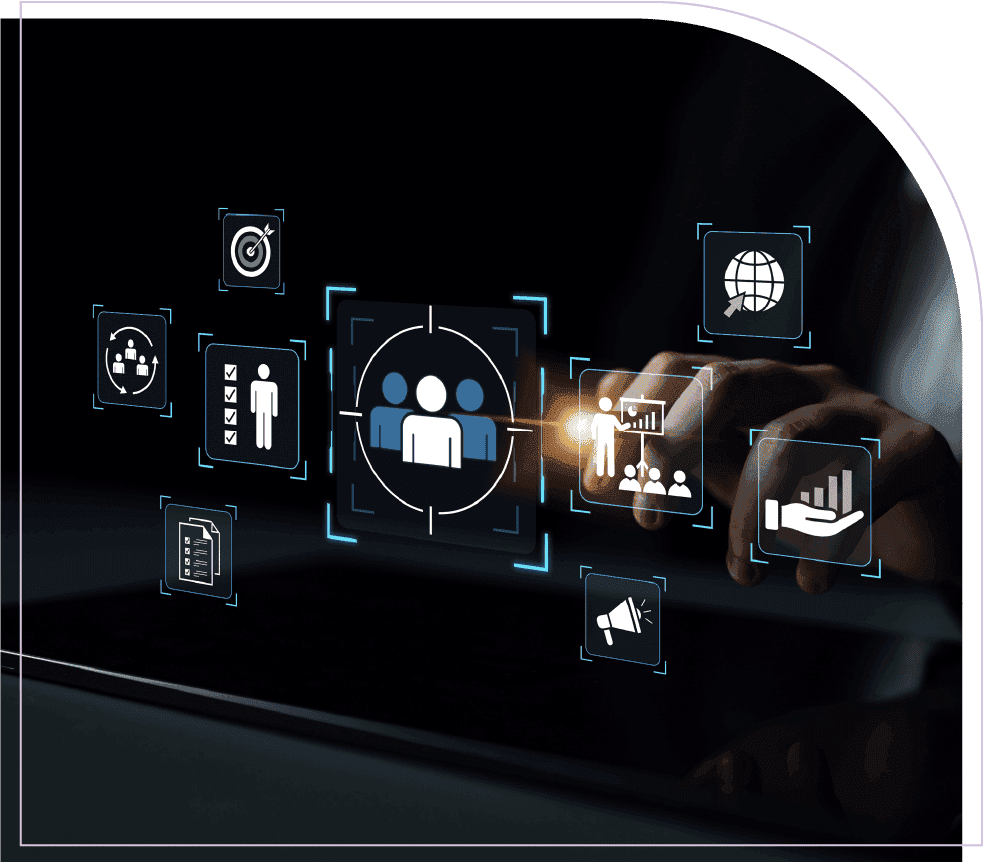 Digital interface showing workforce coordination across multiple projects