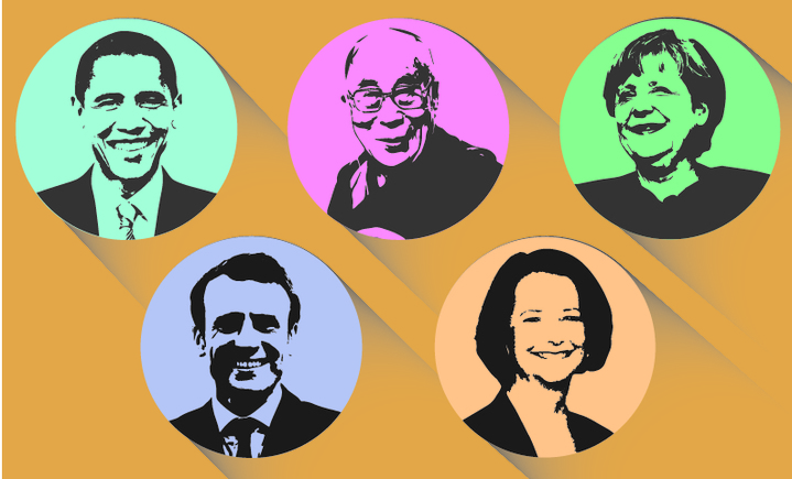 A colourful representation of world leaders