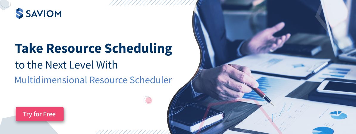 Banner showing take resource scheduling to the next level with multidimensional resource scheduler