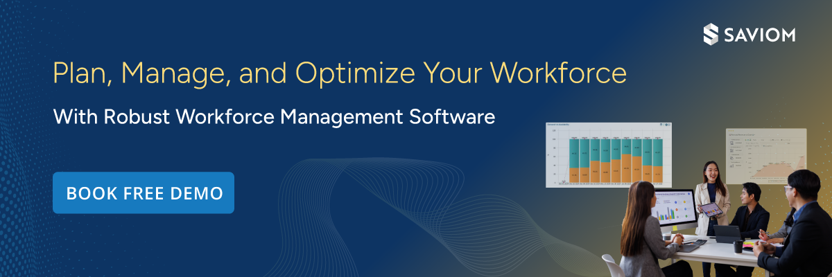  Banner displaying the robust workforce management software for planning, managing, optimizing the workforce.