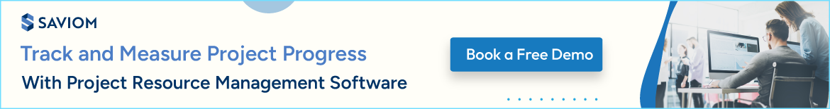 Banner displaying track and measure project progress with project resource management software