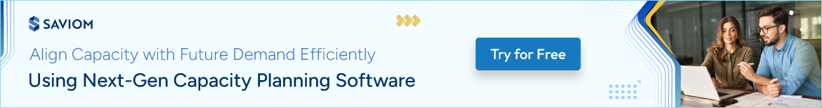Banner displaying align capacity with future demand efficiently using next-gen capacity planning software