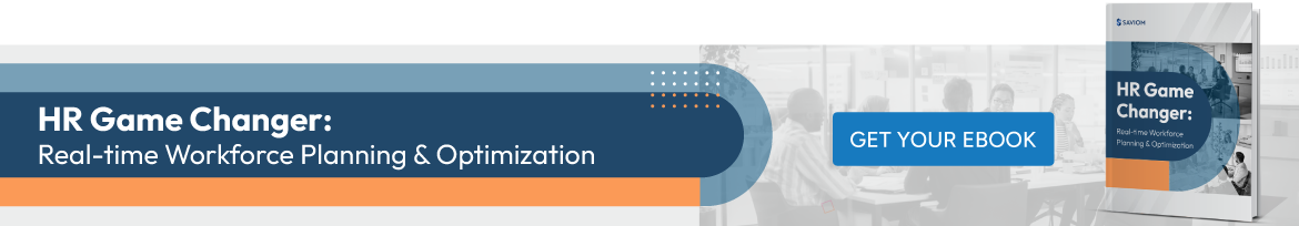 Banner displaying HR game changer real time workforce planning and optimization guide