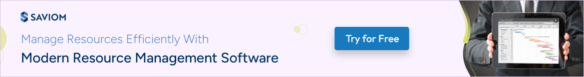 Banner showing manage resources efficiently with modern resource management software