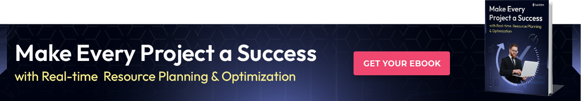 Banner displaying make every project success with real-time resource planning and optimization guide