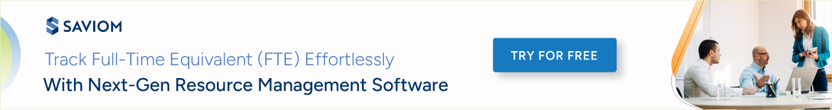 Banner showing track full-time equivalent (FTE) with next-gen resource management software