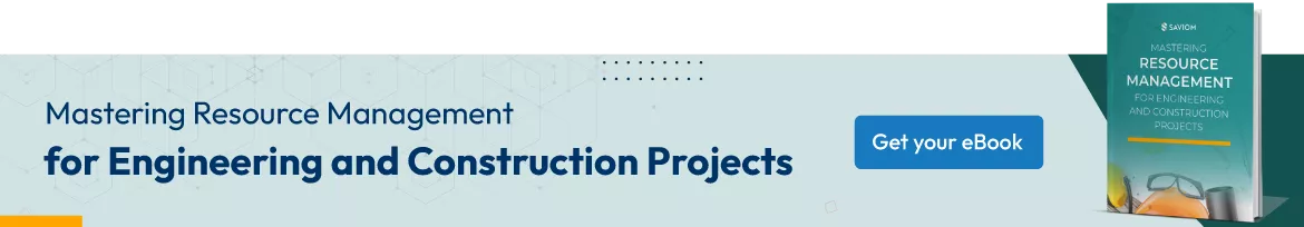 Banner displaying mastering resource management for engineering and construction projects guide