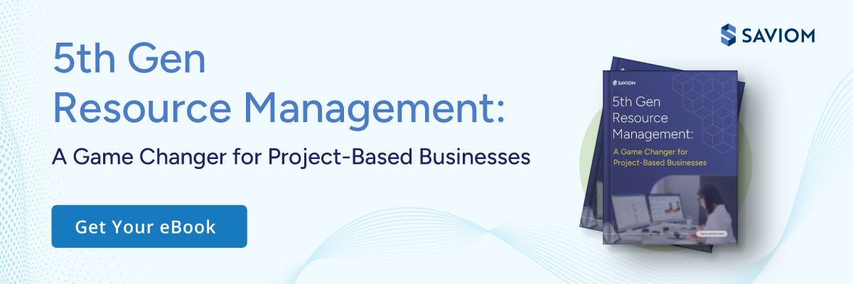 Banner displaying 5th gen resource management for project-based business guide