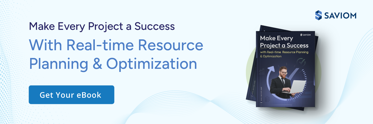 Banner displaying make every project a success with real-time resource planning & optimization guide.