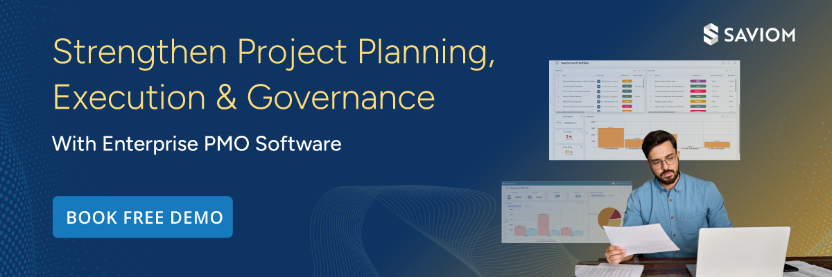 Banner displaying the most advanced enterprise project management office software.