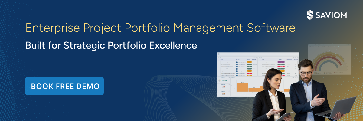 Banner displaying the most advanced enterprise project portfolio management software.